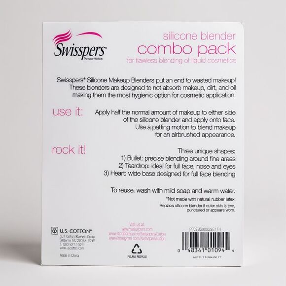 Swisspers Silicone Beauty Blender - 3 Count Pack - Latex Free - Picture 2 of 2